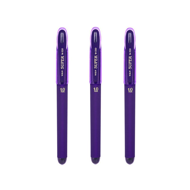 Qiandai Purple Pen Set: 0.7mm & 1.0mm Student Calligraphy and Signature Water-Based Pens