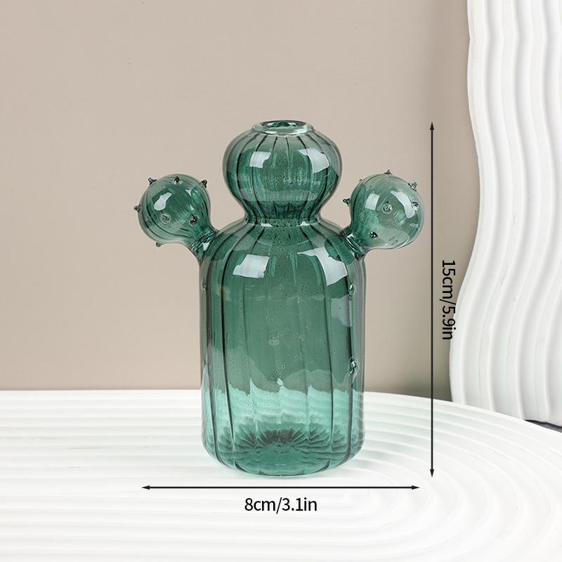Kreative Kaktus-Glasvase, Aromatherapie-Flasche, nordische Vasen, Hydrokultur-Blumentopf, einfache kleine Vase für den Schreibtisch, Heimdekoration