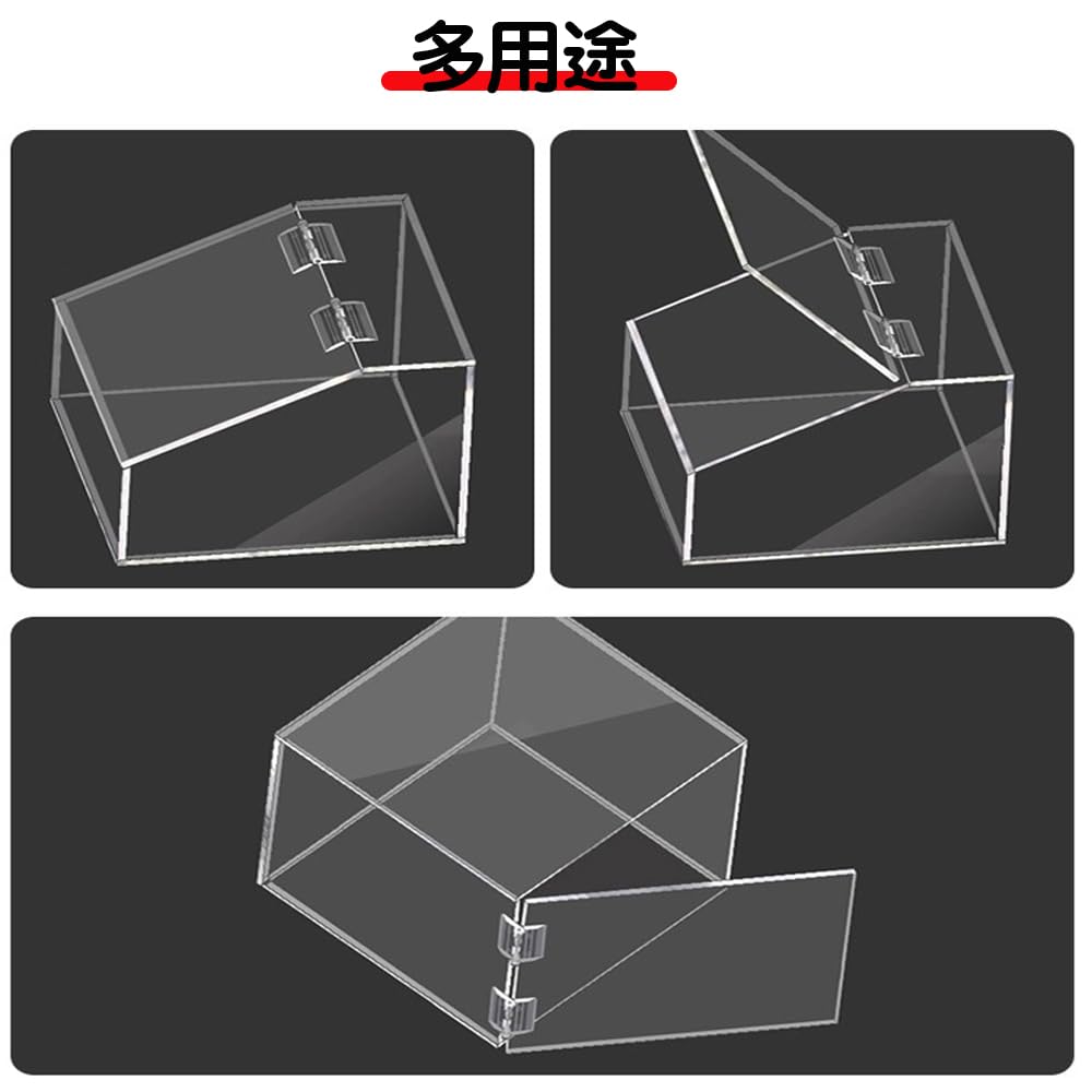 Samkos Acrylic Hinges Transparent Set of 10 Comes with Adhesive