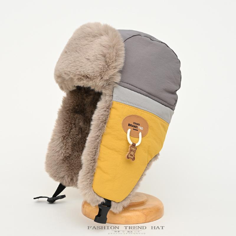 Thunderhead Cap Men's Fall and Winter Warm Cotton Cap Children's Mask Cap Plush Ear Protection Cycling Cap Europe and The United States