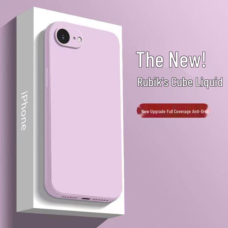 Apple iPhone 16e Case: Solid Color, Liquid Full-Cover Anti-Drop, Soft Shell, Straight Edge Design