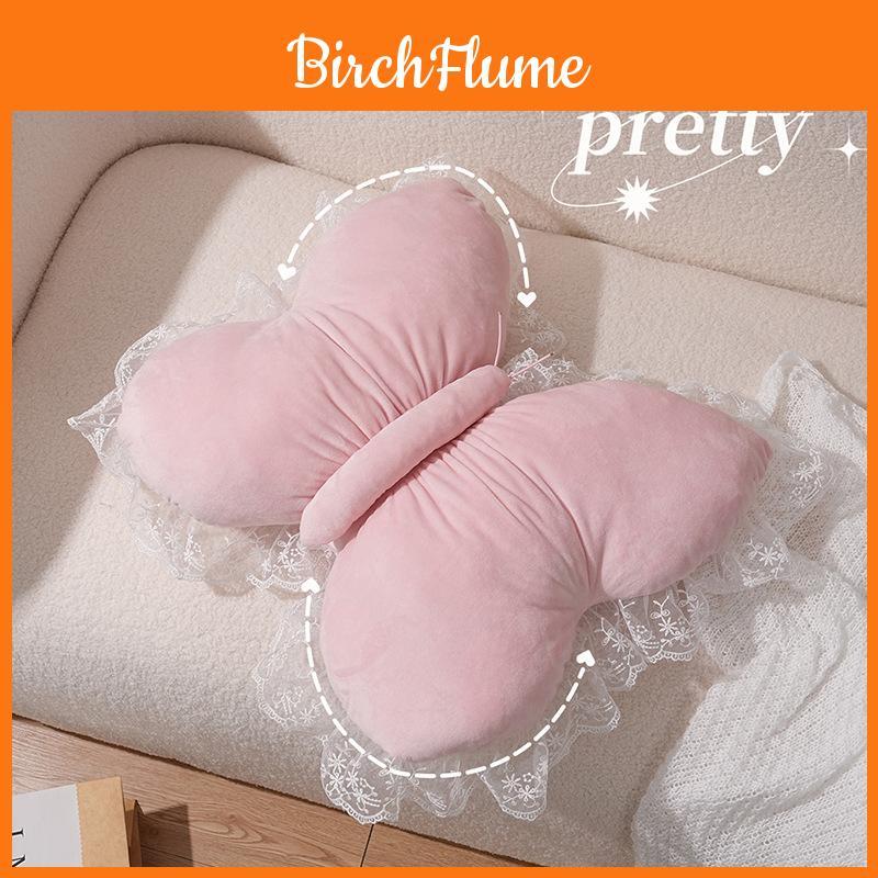 Nordic Butterfly Cushion Pillow With Plush Cover For Bed Lounge Decor