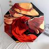1 Adet Otomatik Katlanır Şemsiye - Luffy D Desenli Taşınabilir Katlanabilir Tasarım 8 Kemerli Noel Doğum Günü Hediyeleri