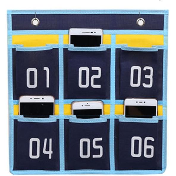 

Cell Phone Holder for Classroom Calculator Hanging Organizer with 15 Pockets 6 Pockes