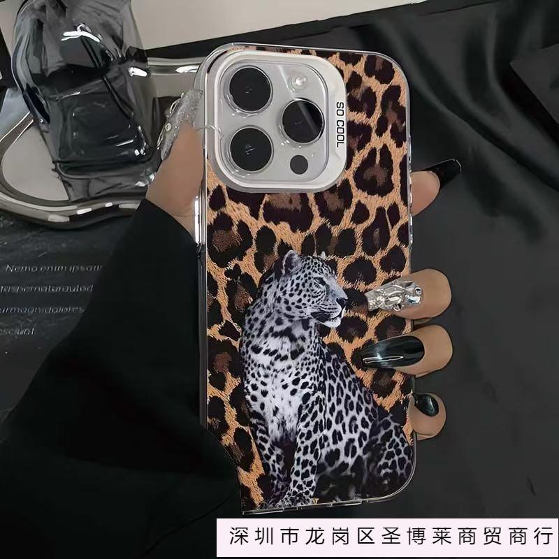 The new leopard print is suitable for iphone16 mobile phone case Apple 15promax/14 personality 13pro12 Europe and America 11xr.
