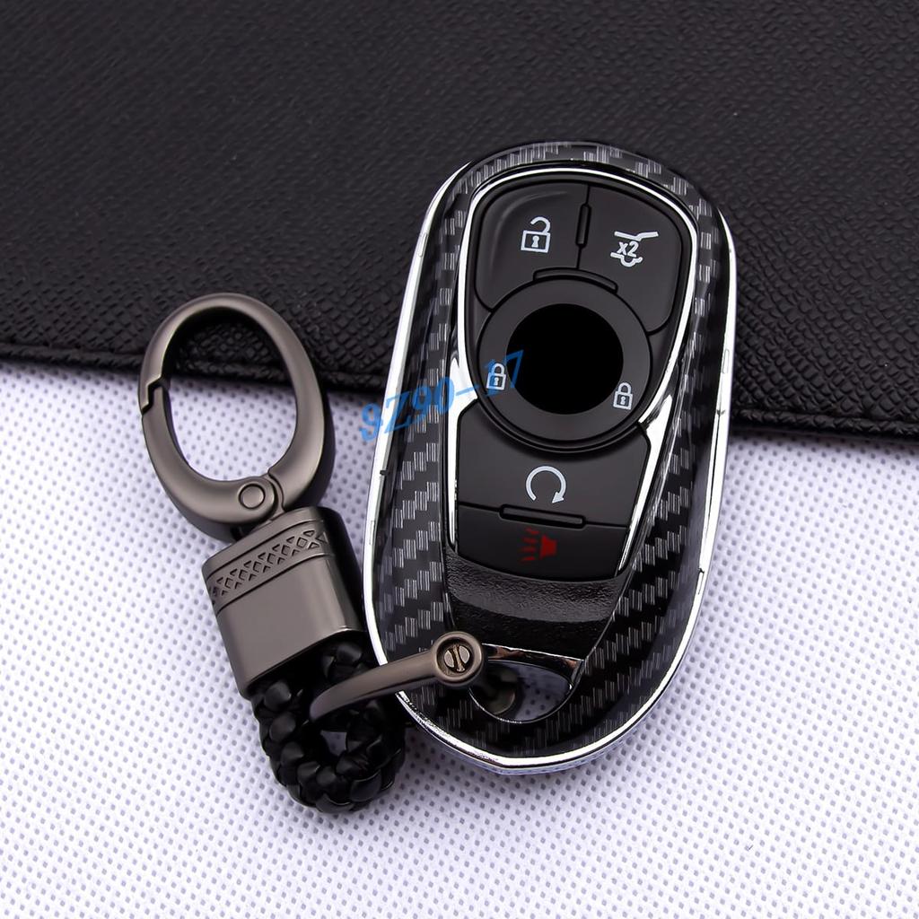 For Buick Enclave Encore Gx Envision Lacrosse Regal Sportback Tourx Abs Carbon Fiber Car Smart Key Cover Case Keychain