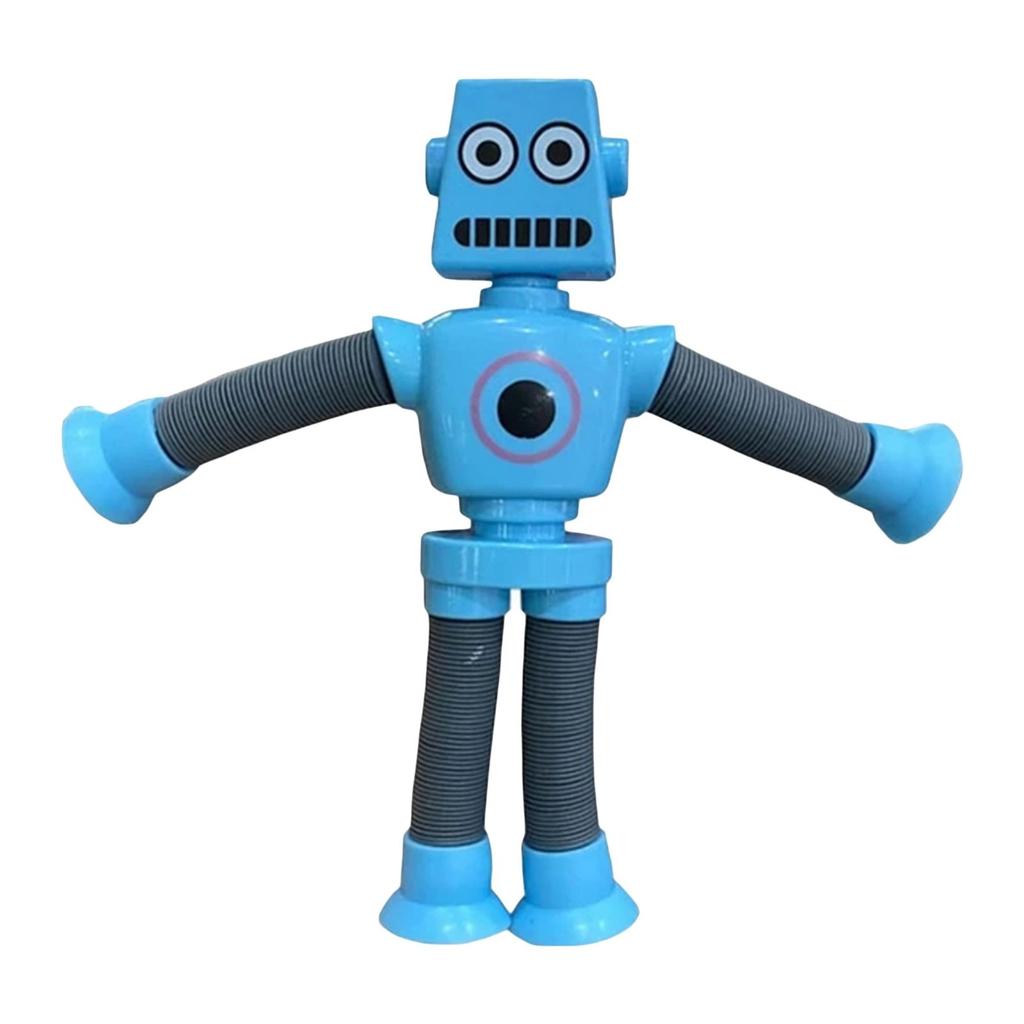 Suction Cup Telescopic Tube Robot Shape Stretch Tube Giraffe Toy Parent-Child Interactive Toy Anti-stress Squeeze Toy Home Decor