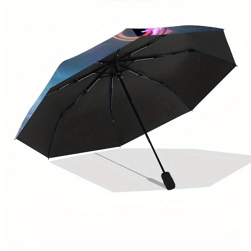 Ombrello pieghevole KPop Demon X con apertura e chiusura automatiche, telaio a 8 stecche e design compatto da viaggio, perfetto per tutte le occasioni | Elegante