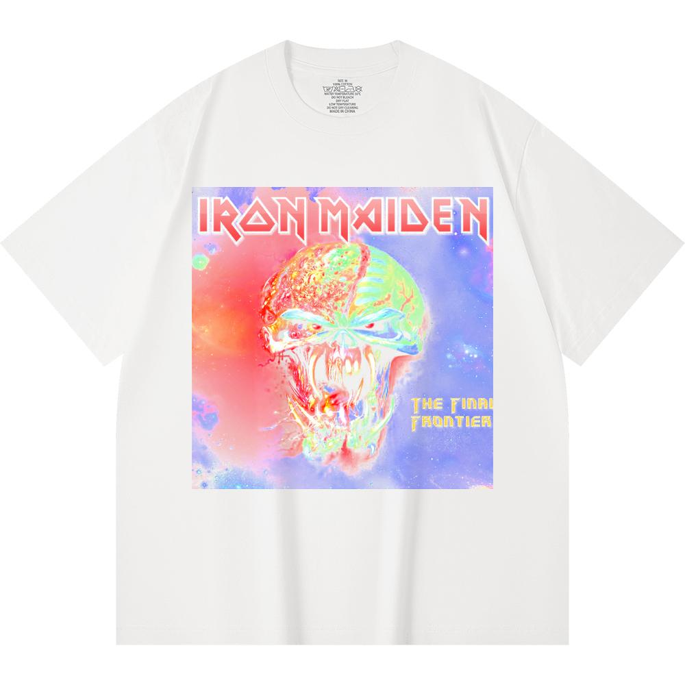 230 g/m² 100% Baumwolle Heavy Metal T-Shirt Rockband Beliebte Musik Druck Unisex Schweres Baumwoll-T-Shirt