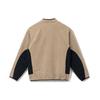 New Era Color Block Fleece Zip Jacket Unisex jackets Beige 12866476