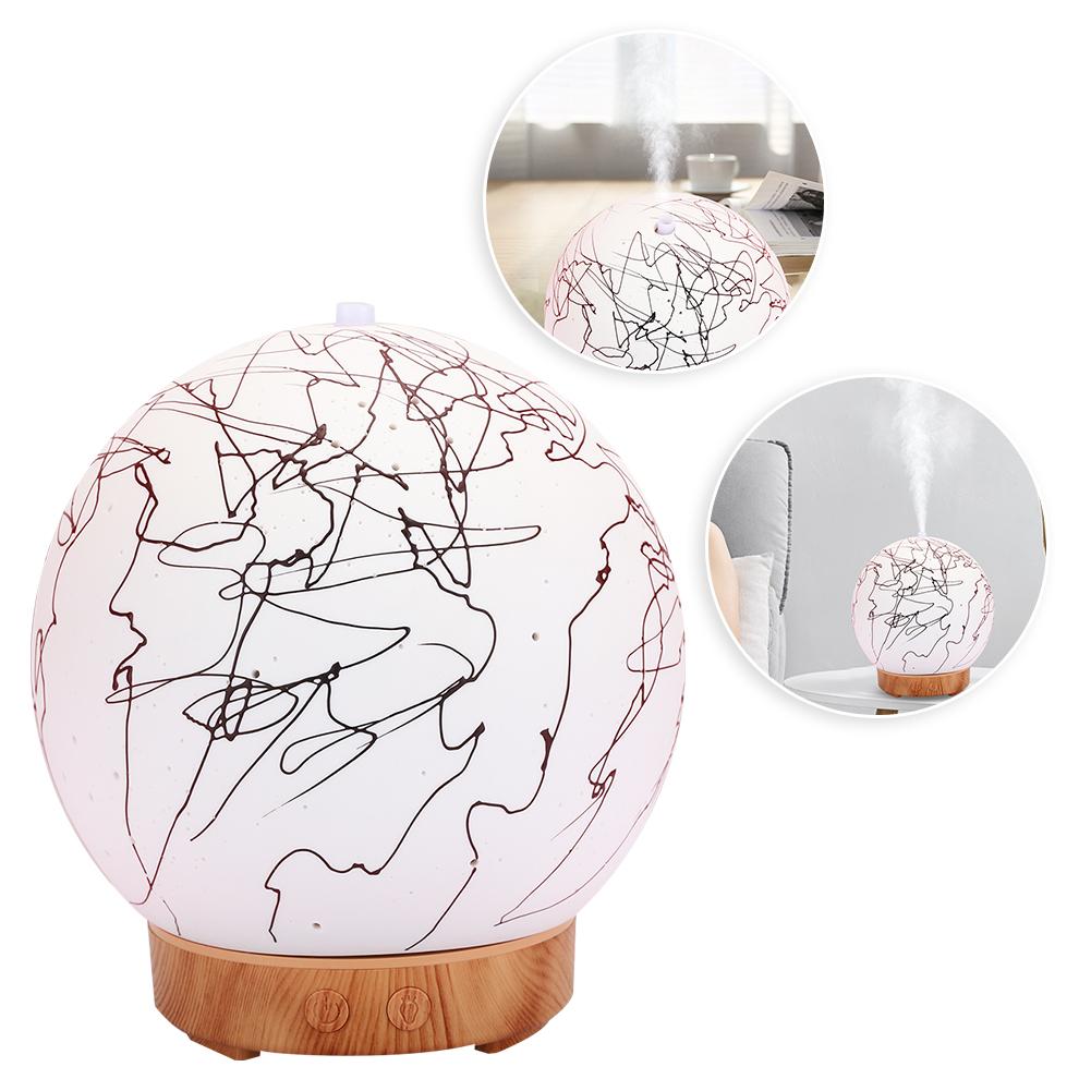 Round Ball Shape Humidifier Aromatherapy Diffuser 7 Colors LED Night Light Air Humidifier110-240V
