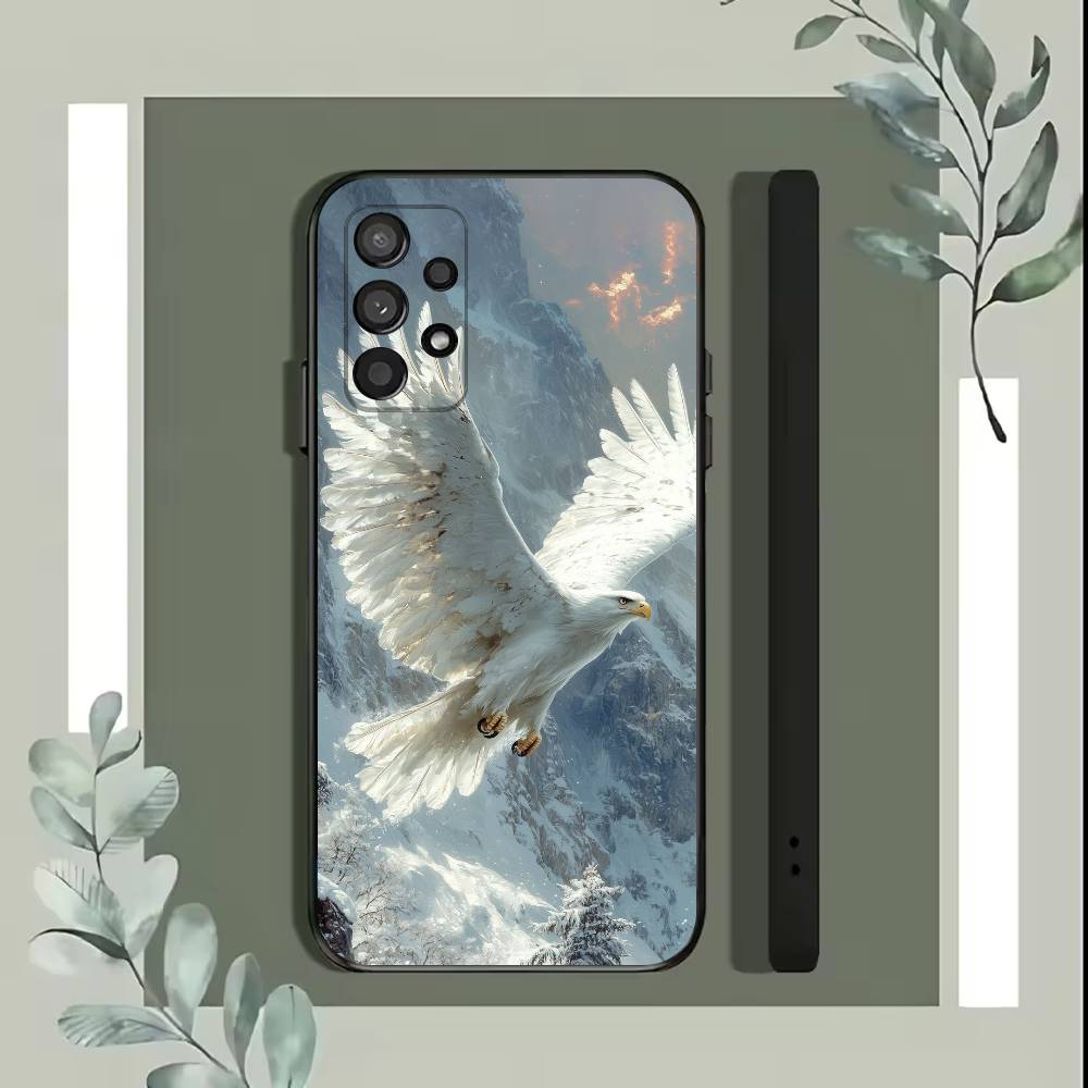 Eagle Cool Animal Phone Case For Samsung S25,S24,S21,S22,S23,S30,Ultra,S20,Plus,Fe,Lite,5G Black Cover