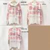 European Style Rabbit Print Rhinestone Sweater: Cozy, Loose-Fit, Round Neck Plus Size for Autumn/Winter