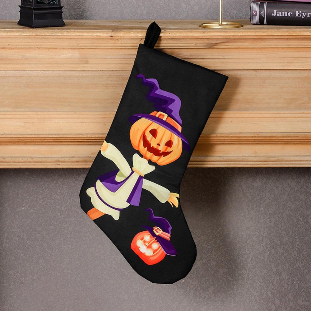 Hosiery Halloween Skull Ghost Print Gift Bag Pendant Scary Scene Ornament