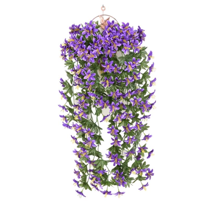 Artificial Hanging Flower Plant 90cm Hanging Vine Plant for Outside and Indoor Planter Porch Garden Yard Decoration