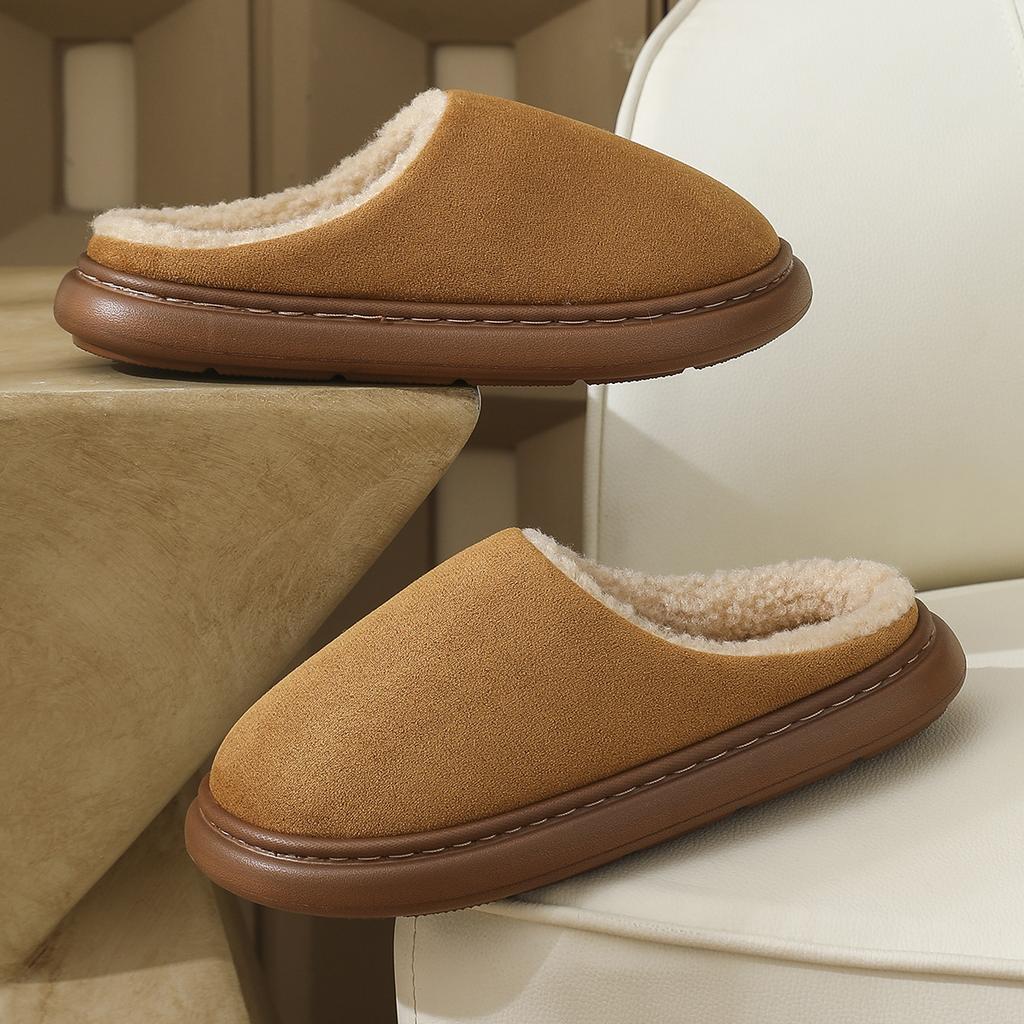 Cotton Slippers for Women, Large Size, Winter Couple, Home Use, Indoor Anti Slip and Warm, Women's Cotton Holder, Men's Thick Sole