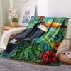 1PC Toucan Wall Art Print FlAannel Blanket, High quality Comfortable for All Seasons, Home Decor, Warmth and Comfort