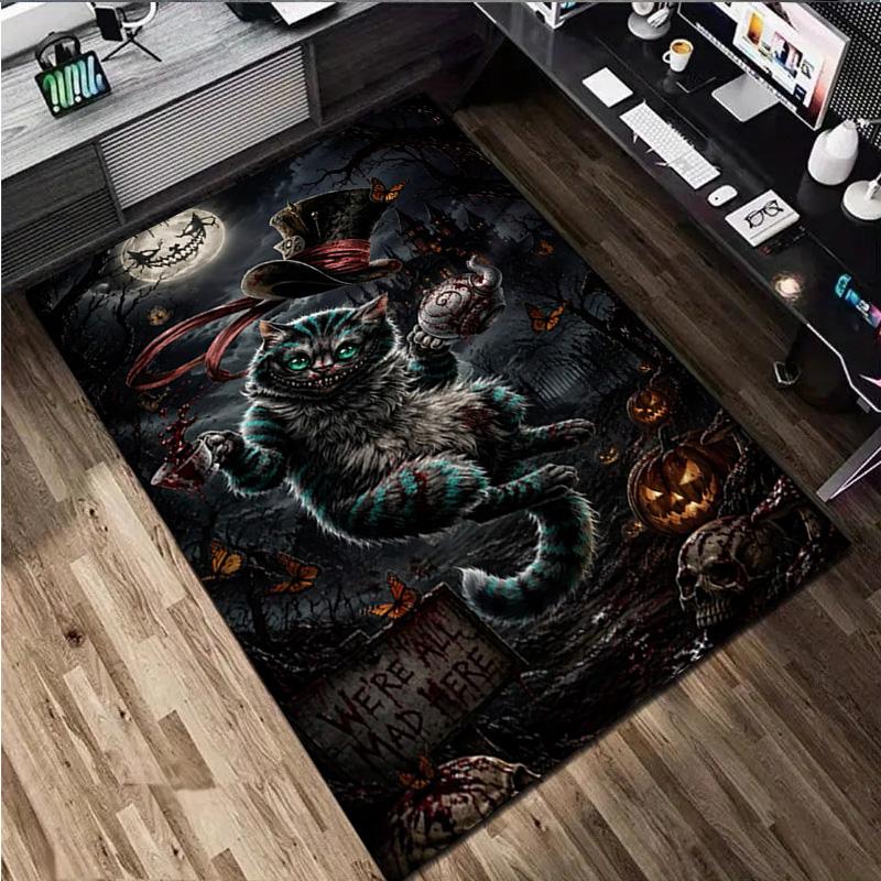 Cheshire Cat Rug Carpet Office Decorative Carpet For Living Room Bedroom Door Mat Floor Rug Computer Chair Area Rug