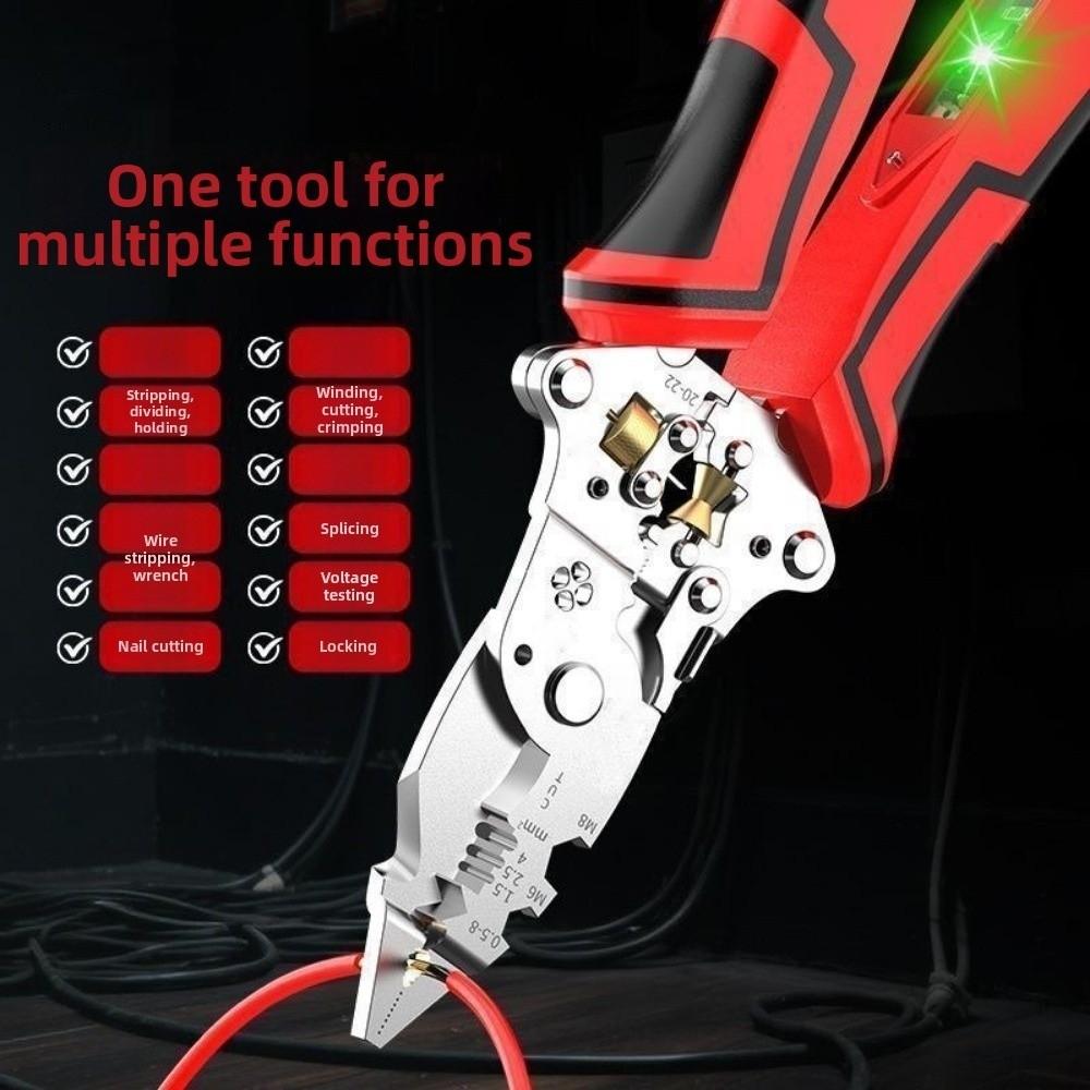 16 in 1 Wire Stripping Pliers Foldable Electrician Pliers Crimping Pliers Electrician Tool