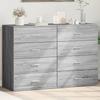 VidaXL Buffets 2 Pcs Sonoma Grey 60x39x80 Cm Engineered Wood, Storage Cabinet, Entryway Furniture, Accent Furniture 3276628