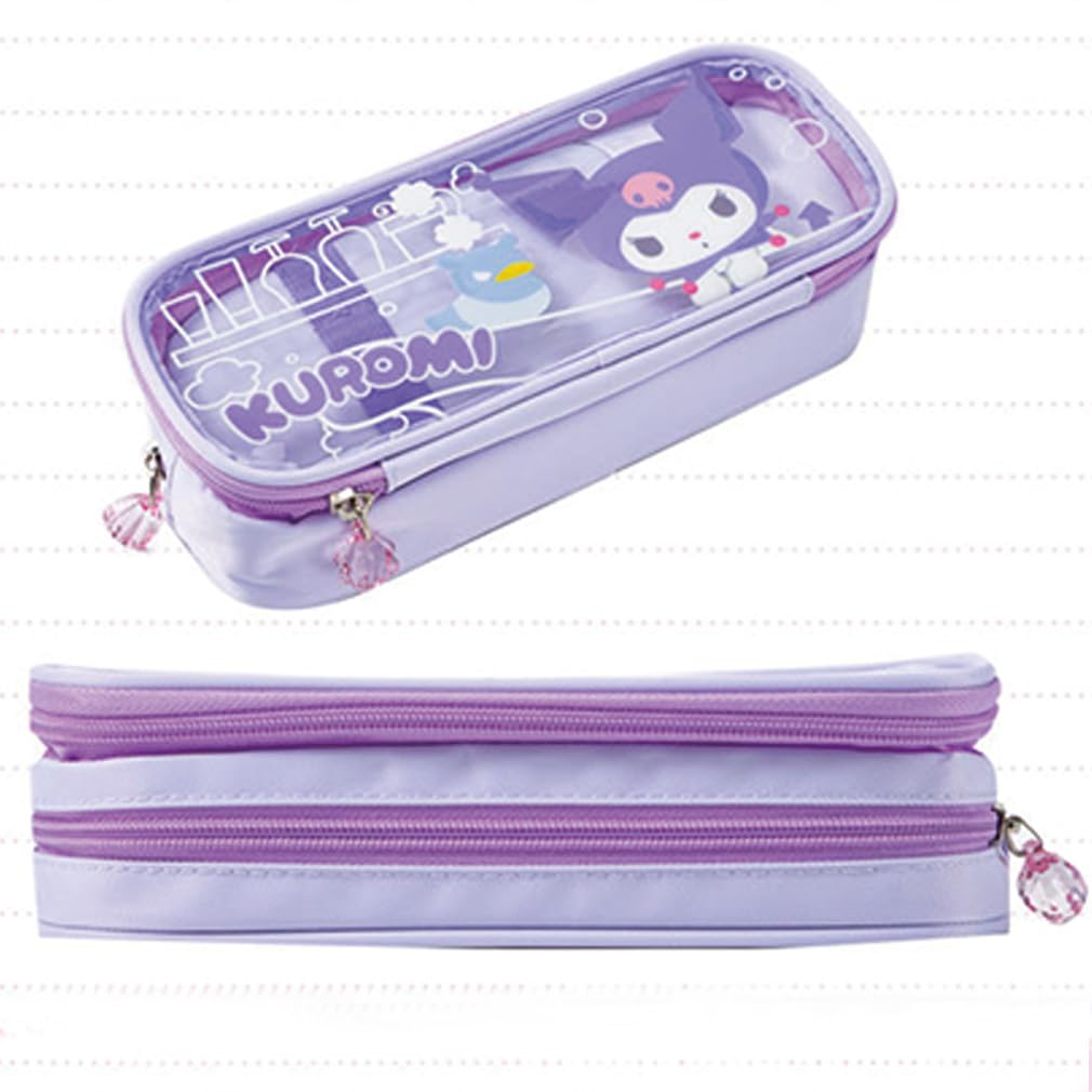 GREDINO Kuromi Pencil Case Stationery Box Pencil Case Kuromi Pen Holder Simple Large Capacity Kuromi Pen Case Stationery Box Multifunctional Bag