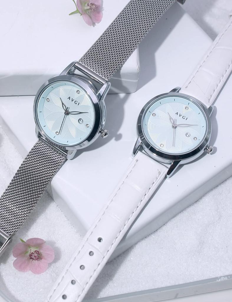 AVGI Women's Watch with Date Display, Water Resistant, and Interchangeable Bands