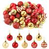 50Pcs/box Christmas Tree Balls Ornament Red Gold Hanging Bauble Pendant 2025 Christmas Decoration for Home 2026 New Year Gifts