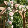 Romantic Artificial Eucalyptus Leaf Vine Plastic Realistic Butterfly Rattan Decor Handmade Lifelike Fake Hanging Plants