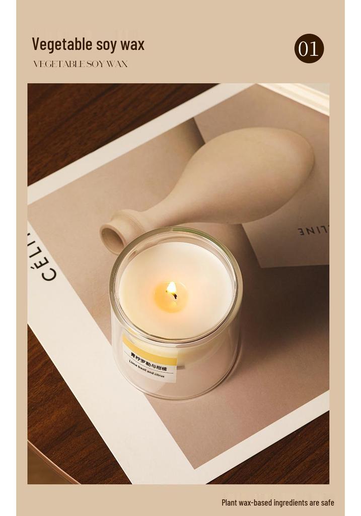 Luxury Soy Wax Aroma Candle In Glass Cup - Long-Lasting Fragrance for Bedroom, Wedding, or Birthday Gift