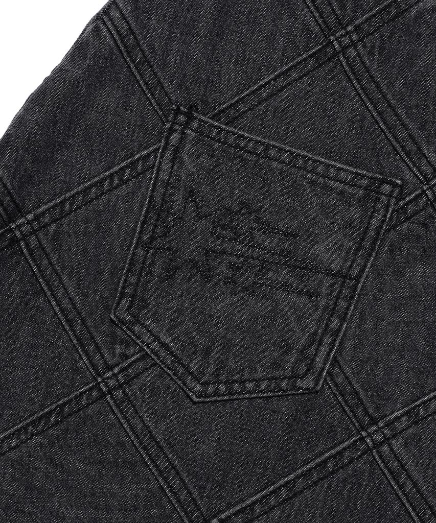 Nice Ghost Club Denim Panel Skirt_Charcoal(Ng2Effd115A)