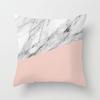 New Sofa Pillowcase, Marble Pattern Peach Leather Velvet Material Pillowcase, Soft