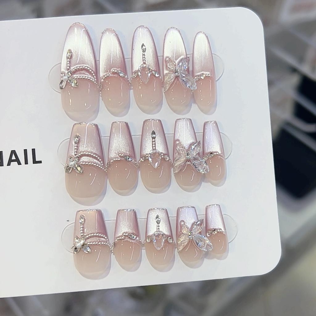 Pure Handmade Phototherapy Wear Armor Zixia Fairy Finished Product Reusable Nail Art Patches Can Be Removed
