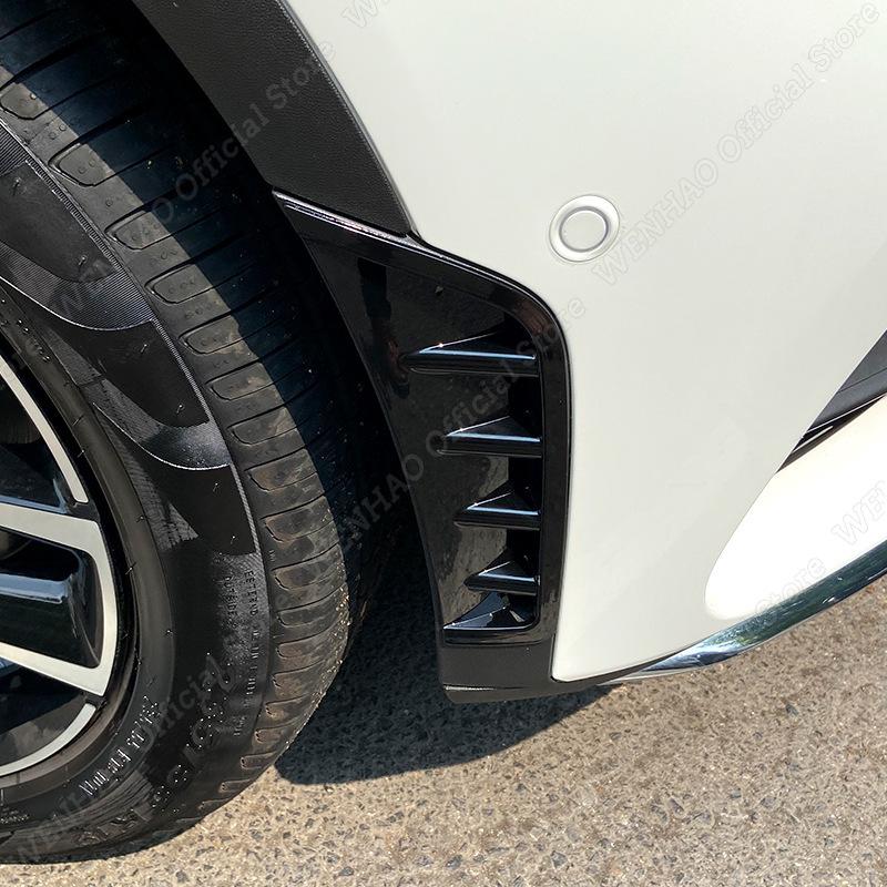 Front Bumper Wind Knife Blade For Mercedes GLC Class C253 X253 GLC260 GLC300 2020 2021 2022 Carbon Fiber Look Bumper Spoiler