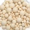 Solid Handmade Wooden Beads - Round, No Holes, Natural DIY Toys