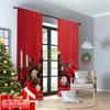 2pcs 2D Flat Printing Merry Christmas Popular Drapes Christmas Poinsettia Roses Candles Polyester Without Electricity Birthday