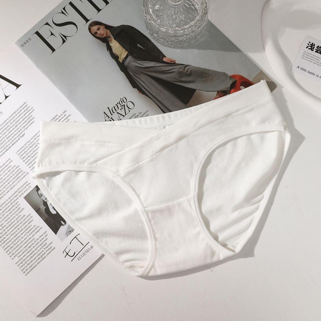 Low Waist Cotton Maternity Underwear for Mid to Late Pregnancy - Spring/Autumn, No-Dig Abdominal Support Triangle Panties