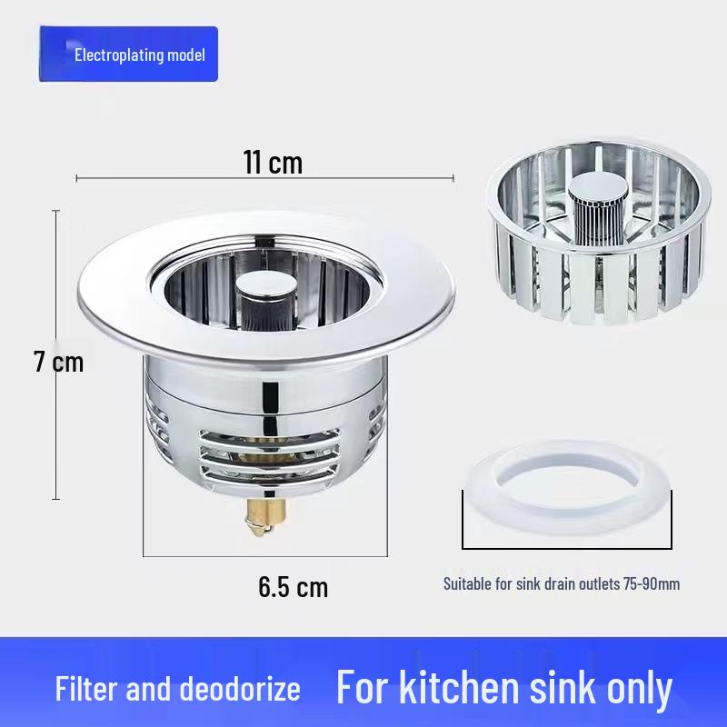 OEING Stainless Steel Kitchen Sink Drain Stopper & Strainer