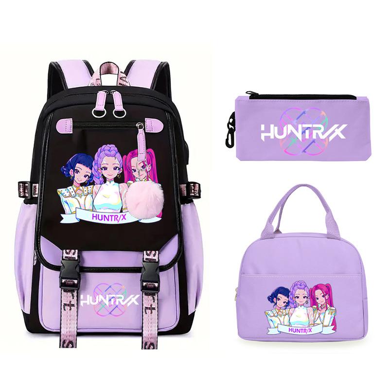 KPop Demon Hunters Demon Hunters Printed Fashion Children's Backpack Foreign Trade Trend Student School Bag