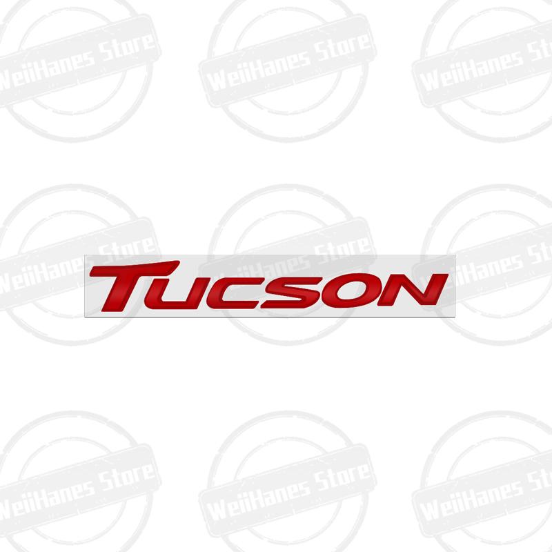 1Pc ABS 3D For Tucson Logo Front Hood Badge Letter Logo Car Rear Trunk Body Sticker Emblem Accessories