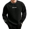 Felpe con cappuccio da uomo con stampa a lettere, tinta unita, a maniche lunghe, per allenamento all'aperto, fitness, casual, sportive