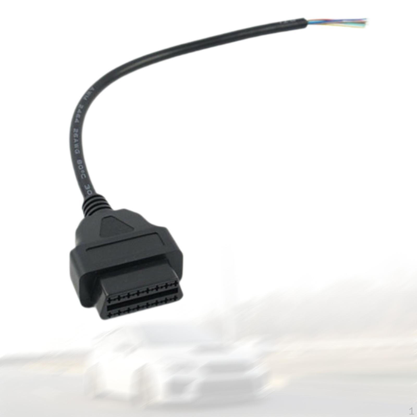 

16-контактный диагностический адаптер OBD2, кабель для подключения 12-24 В