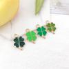 48pcs 11x18mm Four Leaf Clover Charm Pendants Cute Small Enamel Pendants  for St. Patrick's Day