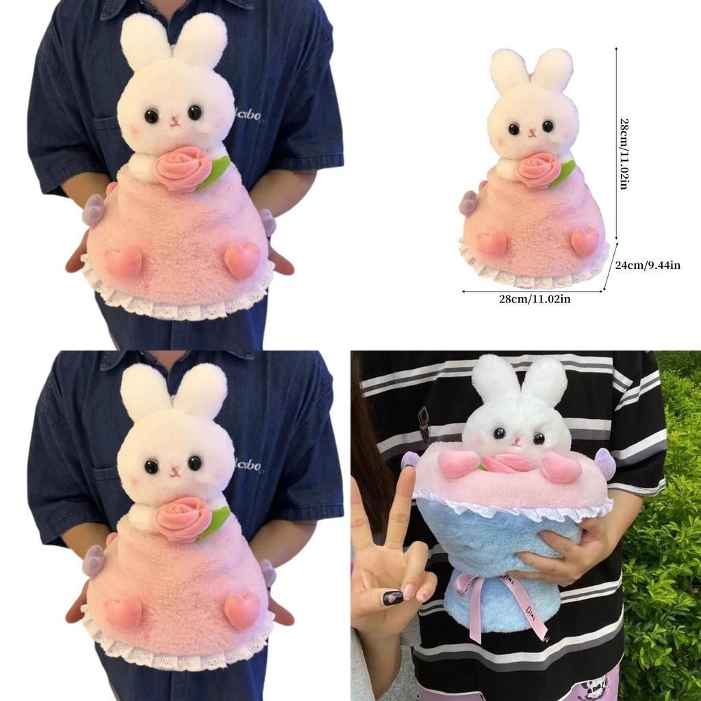 Cute Princess Rabbit Bouquet Plush Toy For Valentine's Day And Qixi Festival