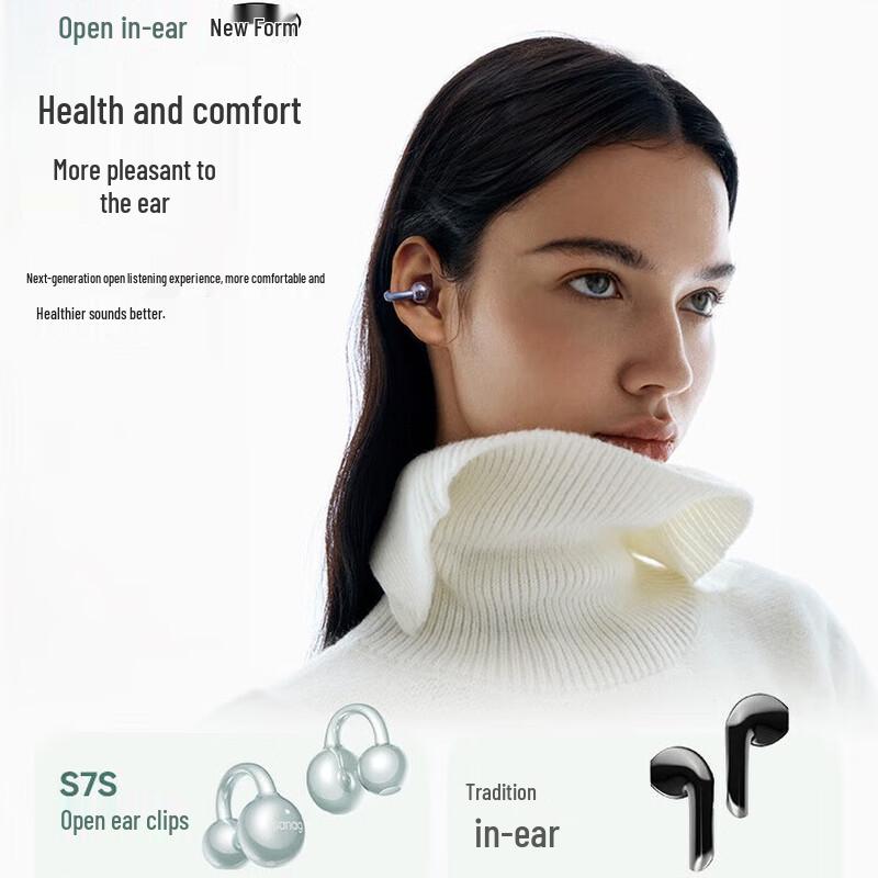 Saina S7S Open-Ear Bluetooth Sport Noise Cancelling Ear Clip Headphones