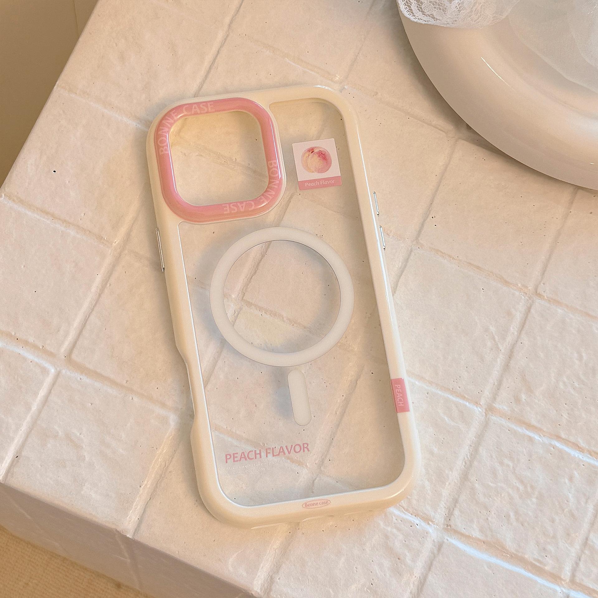 

Oil Painting Peach Magnetic Bracket 16 Suitable for IPhone 15 ProMax Apple 14 Mobile Phone Case 13 Hard 11 Acrylic 12pro max(6.7)