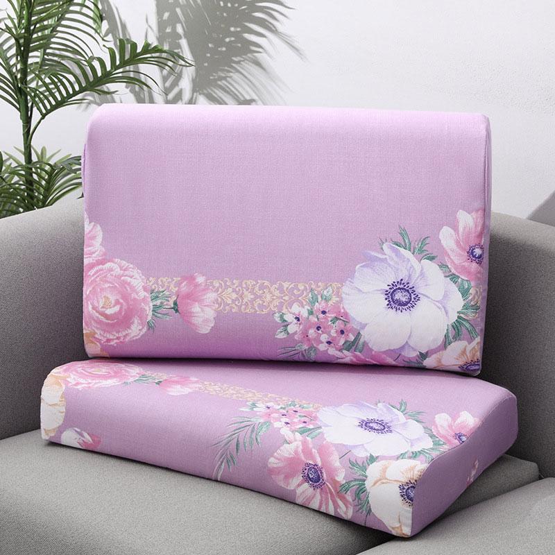 Latex Pillow Cases Contour Memory Foam Pillowcases Neck Cushion Floral Printed Cover Home Living Room Decor 40x60cm/30x50cm