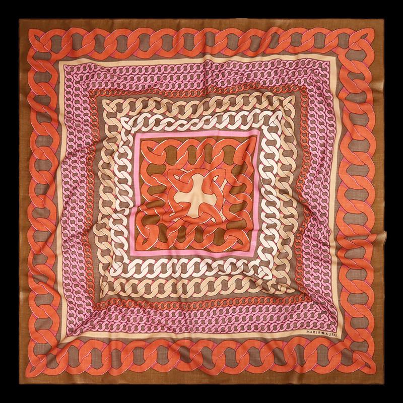 MARJA KURKI Women's Fine Wool Printed Scarf Shawl