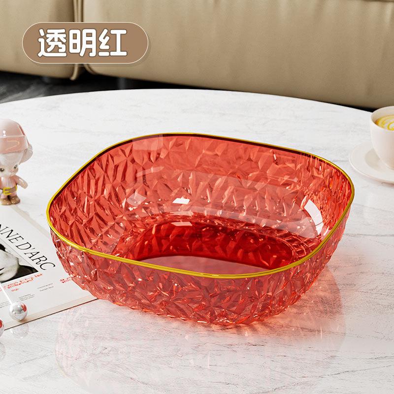 High-Value Fruit Plate Large-Capacity Household Living Room Light Luxury High-End Candy Plate Anti-Drop Snack Fruit Plate