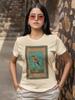 Persian Bee-Eater - 100% Organic Cotton Unisex T-Shirt and Kids Tshirt Featuring Traditional Art White / Vintage Beige