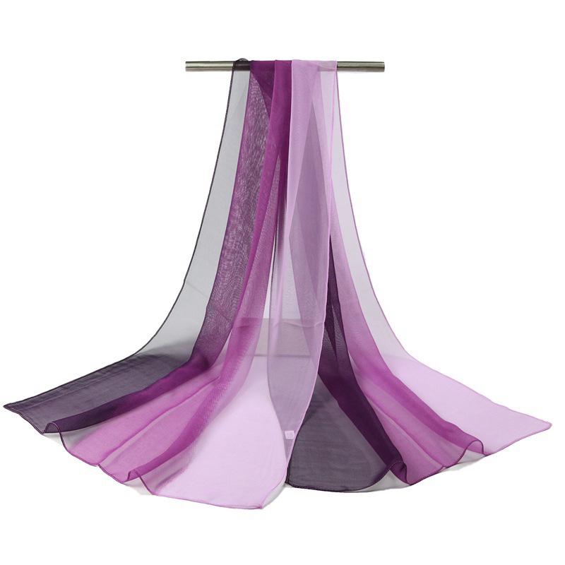 Silk Gradient Scarf for Elegant Women: Perfect for Stage, Catwalk, Dance, and Model Training.
